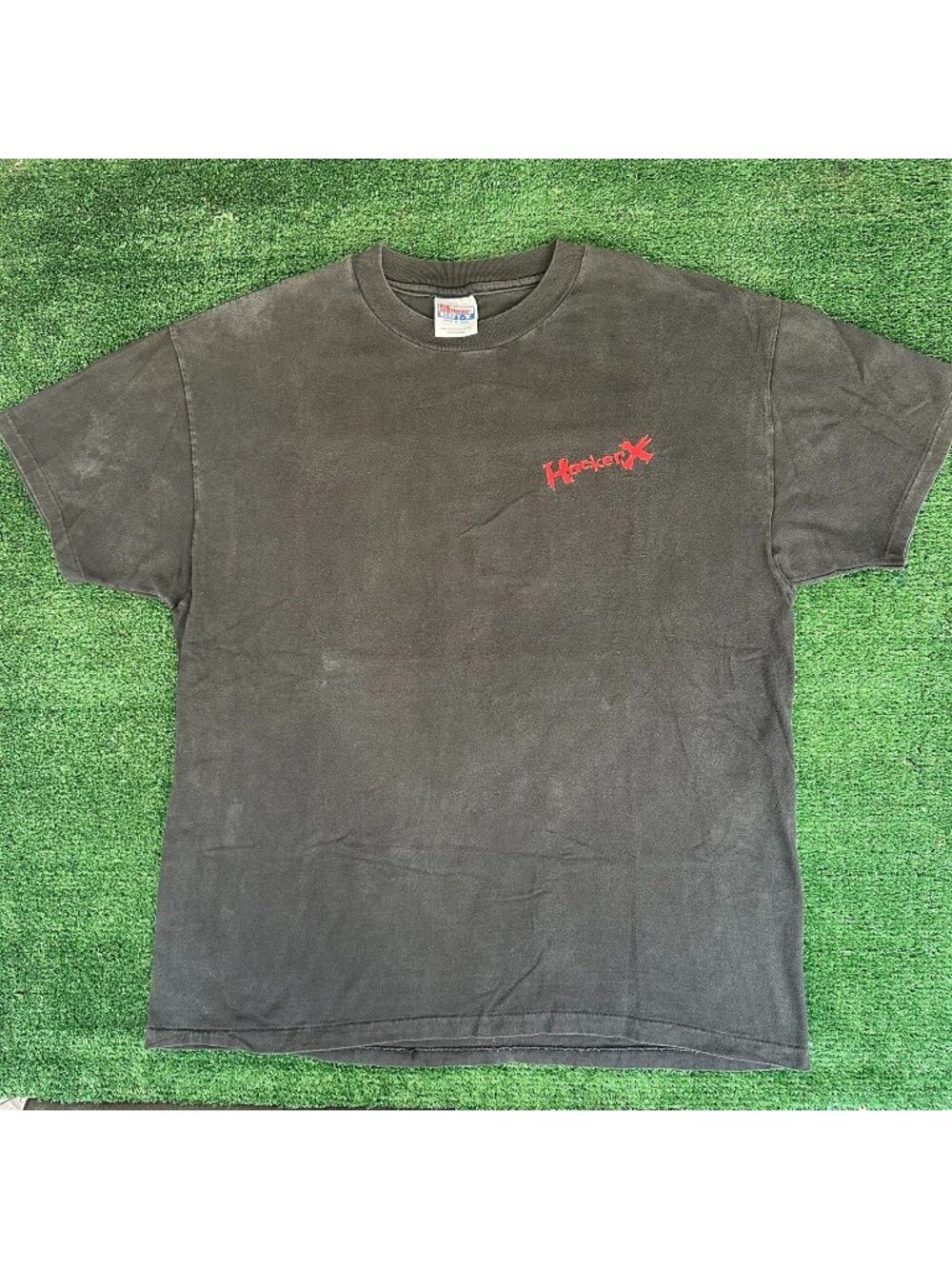 Vintage 90s HackerX Cybersecurity T-Shirt Black XL Single Stitch Tech Grunge